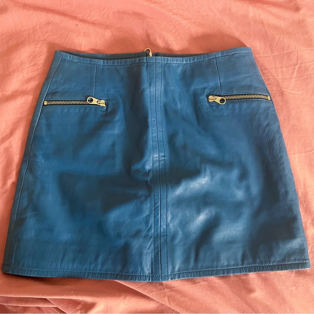 Ted Baker London Blue leather skirt